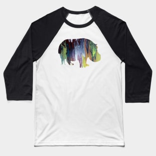 Hippo Art Baseball T-Shirt